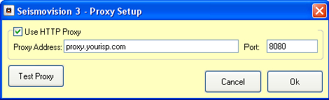 Proxy Dialog Box